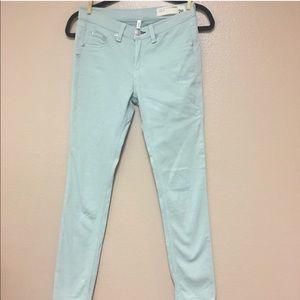 Rag & Bone light mint green jeans